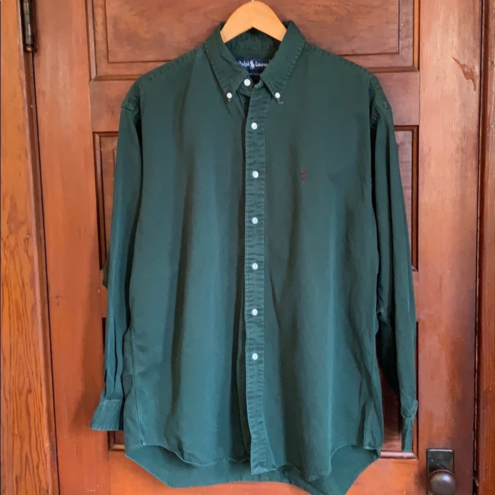 Ralph Lauren dark green button down size L